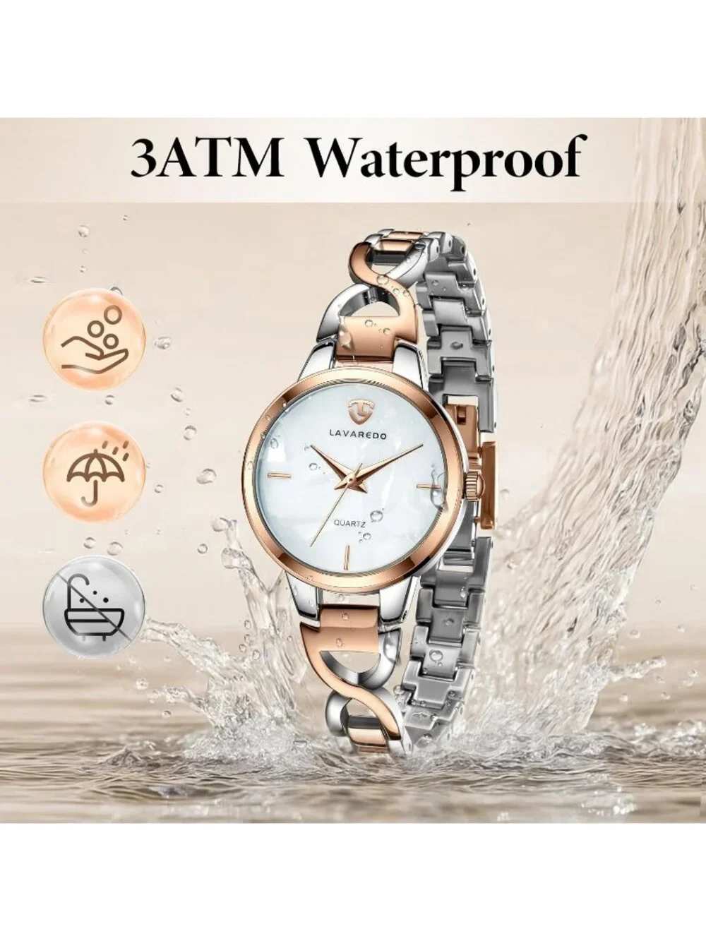 Women's Interval White Elegant Classic Dainty Bracelet Luxury Classic Wristwatch